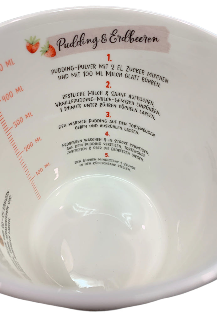 TeeWiese Becher Erdbeertorte mit Rezept für den Belag